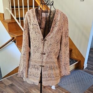 👚REINA Floral Beige Women's Blouse